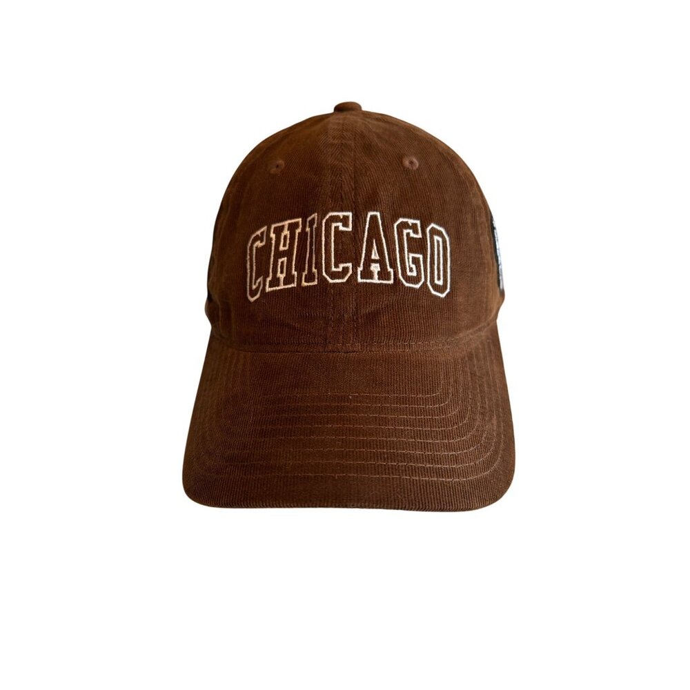 Chicago Blackhawks CCM Brown Corduroy Adjustable Strapback Hat